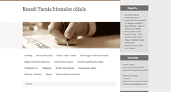Desktop Screenshot of kozsditamas.hu